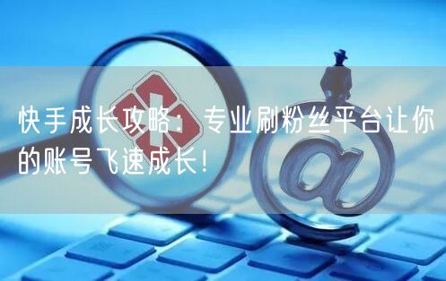 快手成长攻略:专业刷粉丝平台让你的账号飞速成长!