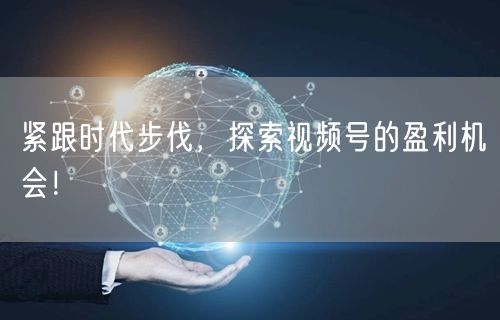 紧跟时代步伐,探索视频号的盈利机会!