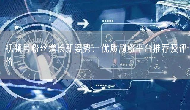 视频号粉丝增长新姿势：优质刷粉平台推荐及评价