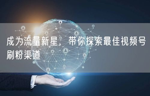 成为流量新星，带你探索最佳视频号刷粉渠道