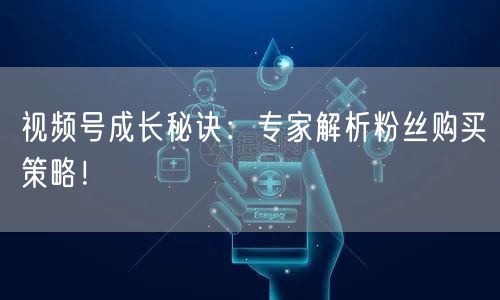 视频号成长秘诀:专家解析粉丝购买策略!
